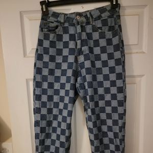 Shein checkered jeans